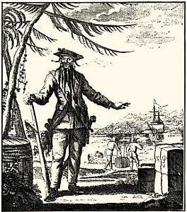 A depiction of Blackbeard