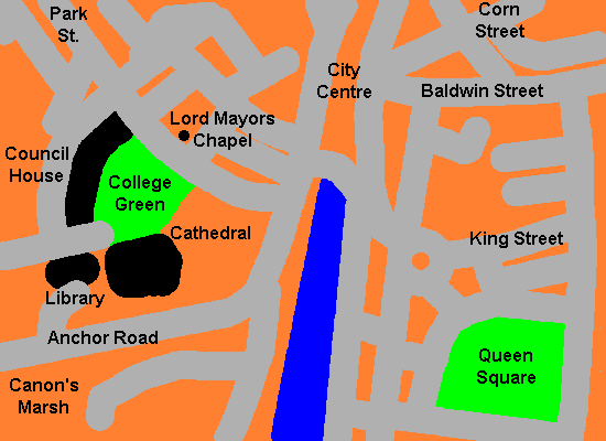 The area around College Green