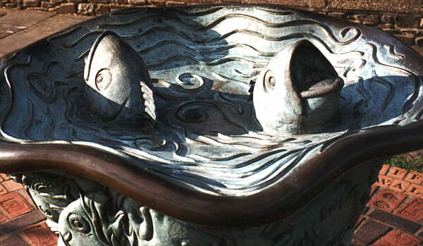 Detail of the fountain on Castle Green