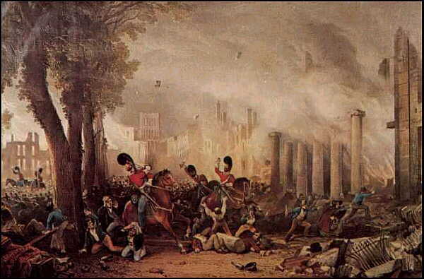Soldiers cutting through the rioters - Monday, 31st Ocober 1831