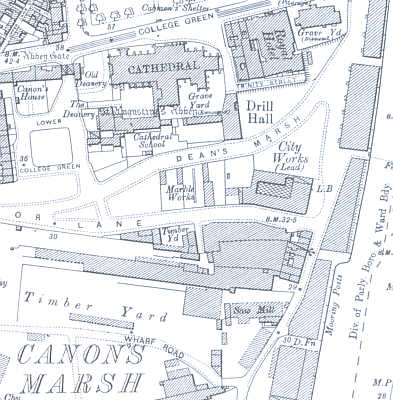 1902 Ordnance Survey Map of the city leadworks