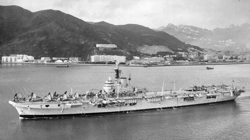 HMS Warrior at Hong Kong, October 3, 1954