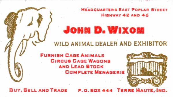 John D. Wixom - Wild Animal Dealer