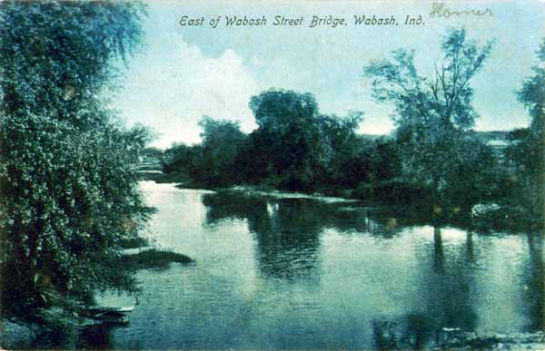 Wabash River east of Wabash Street Bridge, Wabash, Indiana