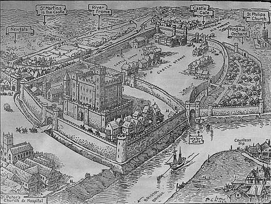 Bristol Castle around 1300