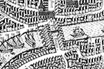 Detail from James Millerd's 1673 map of Bristol showing Bristol Bridge.