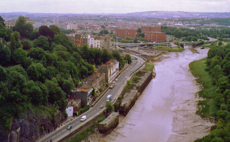 Towards the city from Clifton Suspension Bridge