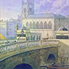 Bristol Bridge and St. Nicholas Church in 1824. Watercolour by Samuel Jackson, 1794 - 1869. City of Bristol Museum and Art Gallery.