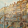 An early 20th century painting of what Bristol Bridge might have looked like a century before.