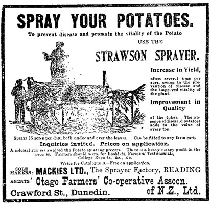 Mackies Strawson Sprayer - Otago Witness, February 1908