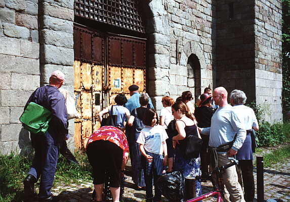 The new plaque on the old jail