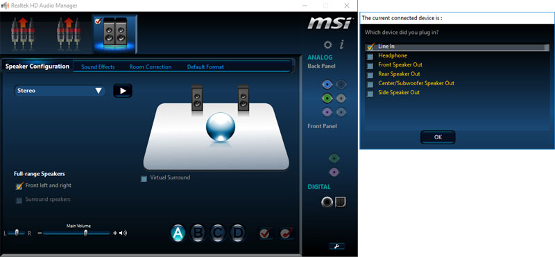 RealTek Audio Manager