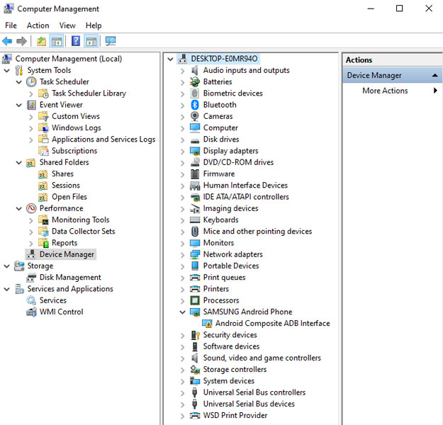 Computer Management Console