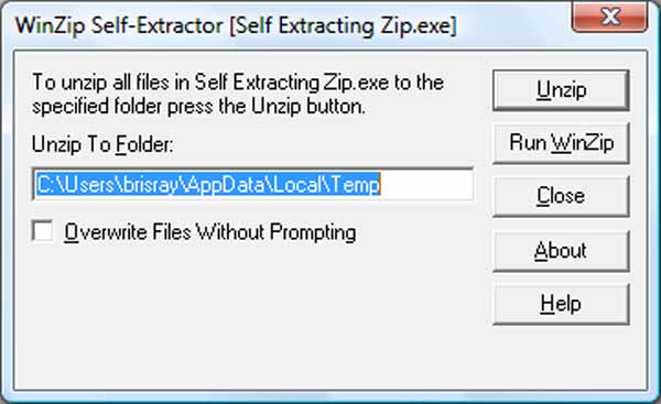 WinZip Self Extractor