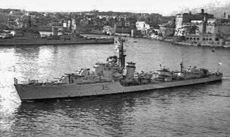 HMS Chevron in Valleta Harbour, Malta