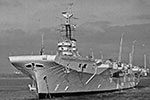 HMS Warrior ~ 1953. Photo from dad's photo albums