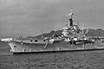 HMS Warrior ~ 1953. Photo from dad's photo albums