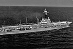 HMS Warrior on escort duty to Gothic, carrying Her Majesty the Queen in 1953. Photo from dad's photo albums