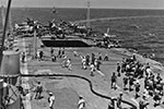 Preparing fuel lines on HMS Warrior ~ 1953. Photo from dad's photo albums