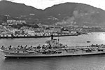 HMS Warrior at Kobe, Japan in 1954. Photo from dad's photo albums