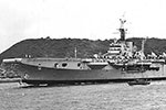 HMS Warrior at Simonstown, South Africa in 1954. Photo from dad's photo albums