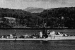 HMS Wrangler at Tobermory Bay, Mull. This is the ship that dad trained in, so the photo must have been taken in 1949/50. Photo from dad's photo albums.