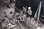 Relaxing on the deck of HMS Cook. Photo kindly submitted by Anita Neads.