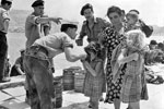 Men of the Royal Navy and Marines working in the areas devastated by the earthquake, August 1953. Image from Imperial War Museums, A32660