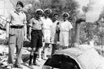 Naval parties and Royal Marines get to work ashore. Here in an olive grove a bakery has been set up by a Commander (S) and his staff, August 1953. Image from Imperial War Museums, A32692