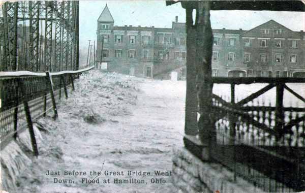 Great Bridge just before it collapsed, Hamilton, Ohio