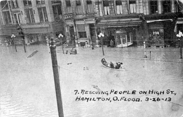 Rescuing People on High Street, Hamilton, Ohio