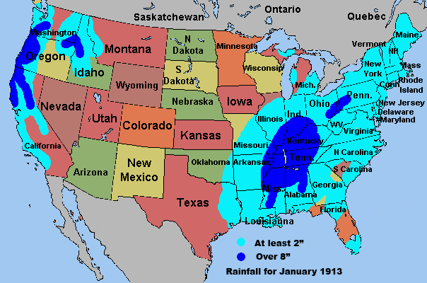 Rainfall for January 1913