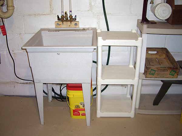 The finished basement sink