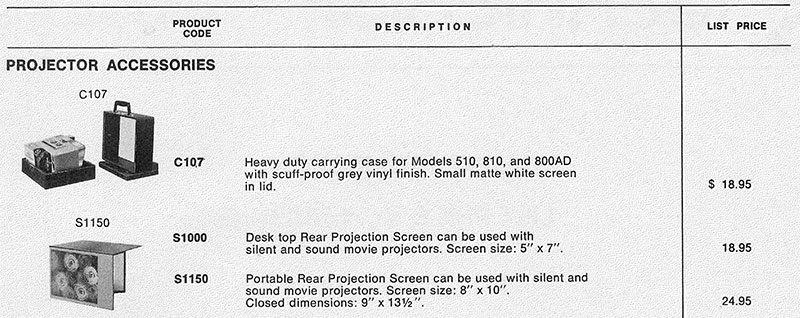 Portion of the Technicolor catalog from 1970