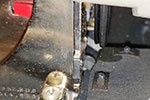 Here is the mechanism cam in the on position. The switch is now hidden as the cam has pushed it on.