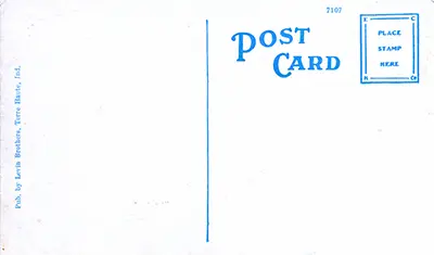 postcard back