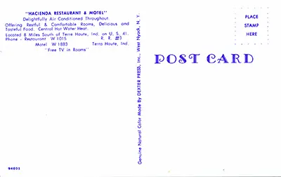 postcard back