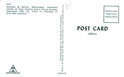 postcard back