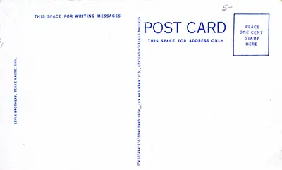 postcard back