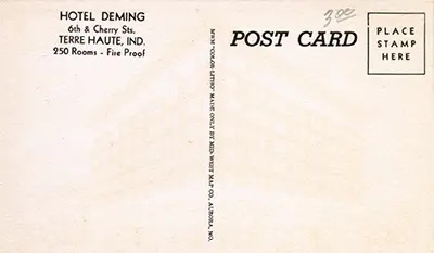 postcard back