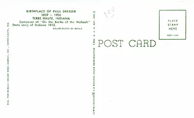 postcard back