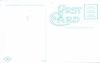 postcard back