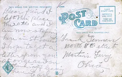 postcard back