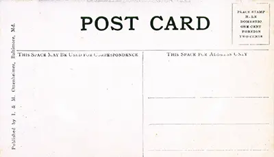 postcard back