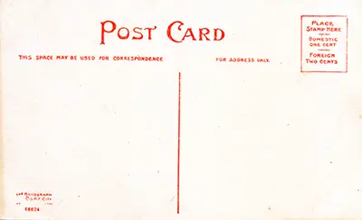 postcard back