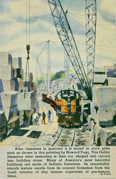 Indiana limestone quarry by Howard Fogg