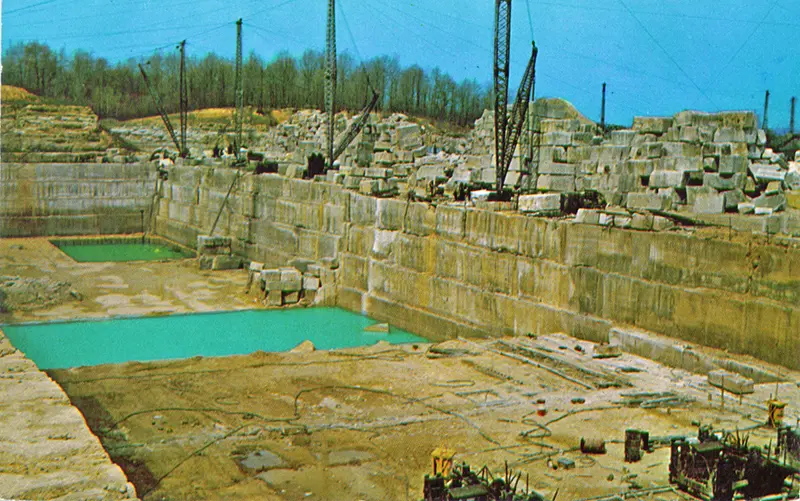 An Indiana Limestone Quarry