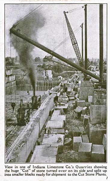 Indiana Limestone Company - Splitting a 'cut'