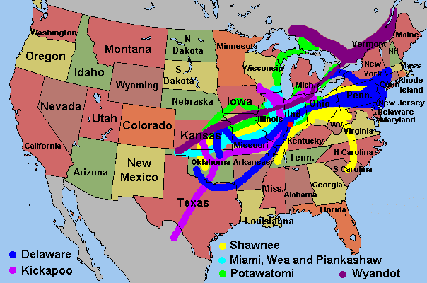 Native American movement across the US