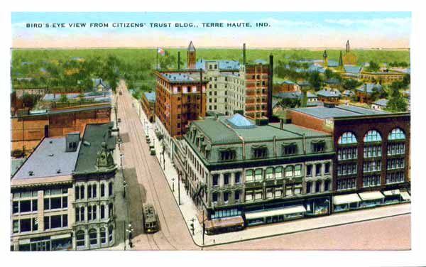 Bird's Eye View from Citizen's Trust Building, Terre Haute